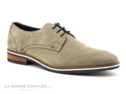 Point D Orgues PORAS Taupe - Chaussure Derbi Homme Beige