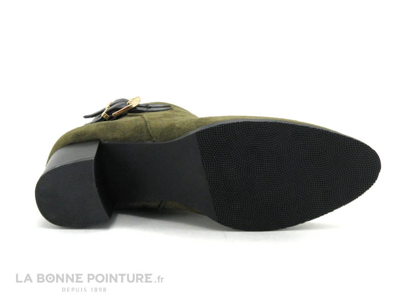 The Divine Factory QL4724 Kaki - Lanieres Noires - Bottine Femme 4 The Divine Factory QL4724 Kaki - Lanieres Noires - Bottine Femme – Image 4