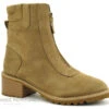 The Divine Factory QL4741 Beige - Boots Femme - Zip Dessus