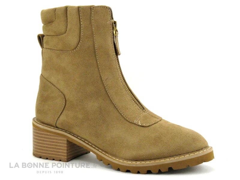 The Divine Factory QL4741 Beige - Boots Femme - Zip Dessus 5 The Divine Factory QL4741 Beige - Boots Femme - Zip Dessus – Image 5