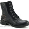 The Divine Factory QL4559 Noir - Arriere Tisse Et Contrefort Metal - Boots