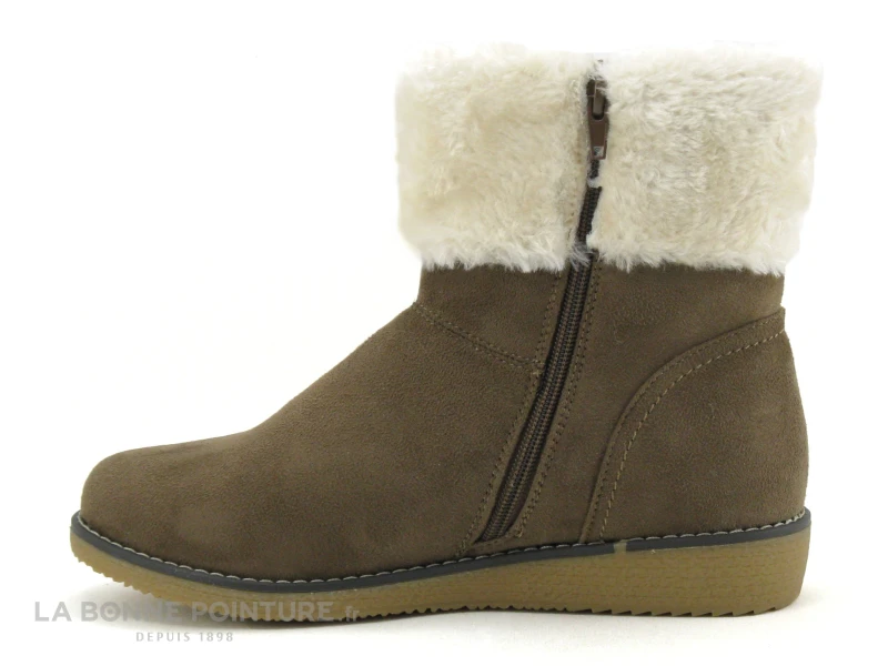 Dees Shoes CEFA Taupe - Haut Peluche Beige - Boots Femme 2 Dees Shoes CEFA Taupe - Haut Peluche Beige - Boots Femme – Image 2