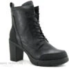 Marco Tozzi 2-25249-29 Black Comb - Boots Noires - Talon Haut Epais