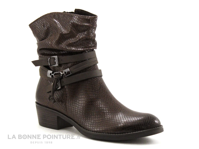 Marco Tozzi 2-25316-35 Chestnut Snake - Bottine Femme Marron 1 Marco Tozzi 2-25316-35 Chestnut Snake - Bottine Femme Marron