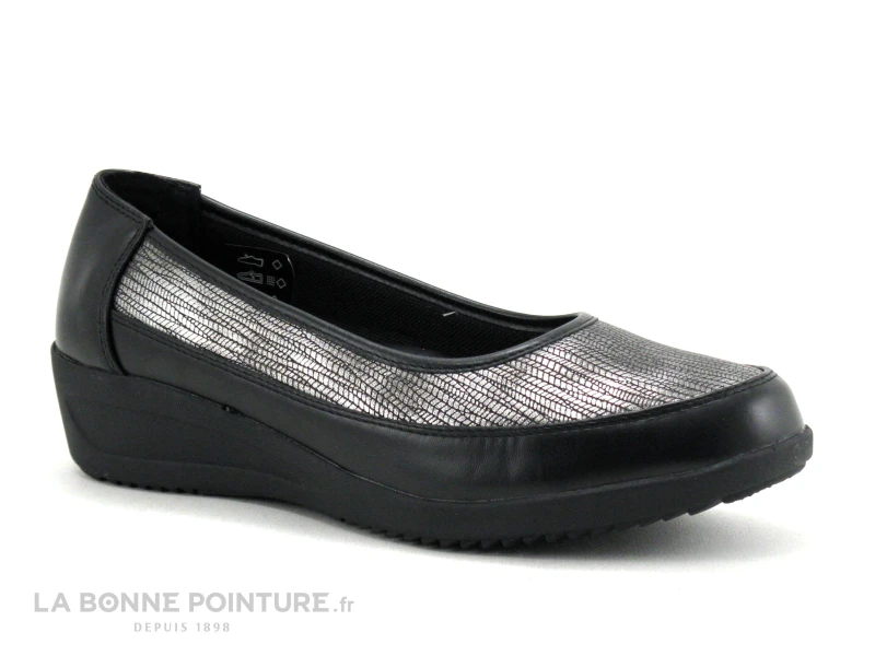 TopWay Comfort B777630 Black - Escapin Compense Noir Et Argent 5 TopWay Comfort B777630 Black - Escapin Compense Noir Et Argent – Image 5
