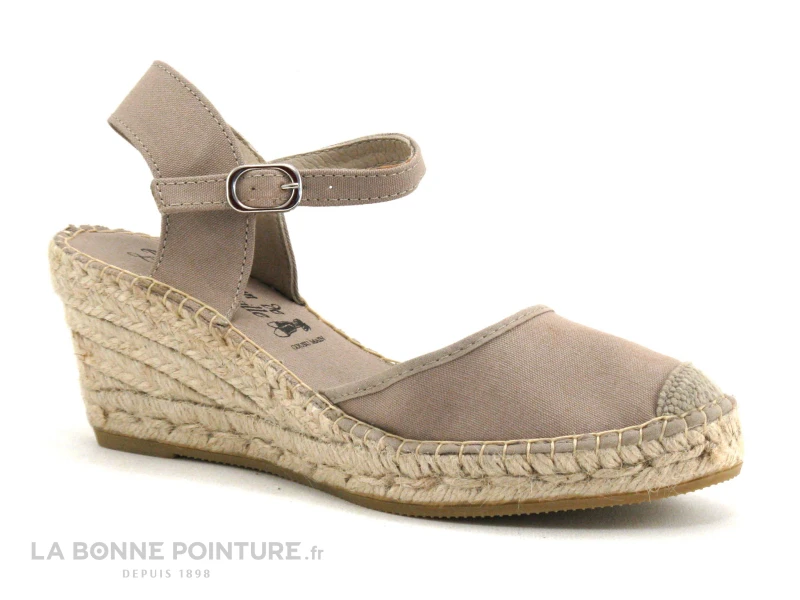 Maison Espadrille 610-1 Taupe - Nu-pieds Bout Ferme 1 Maison Espadrille 610-1 Taupe - Nu-pieds Bout Ferme