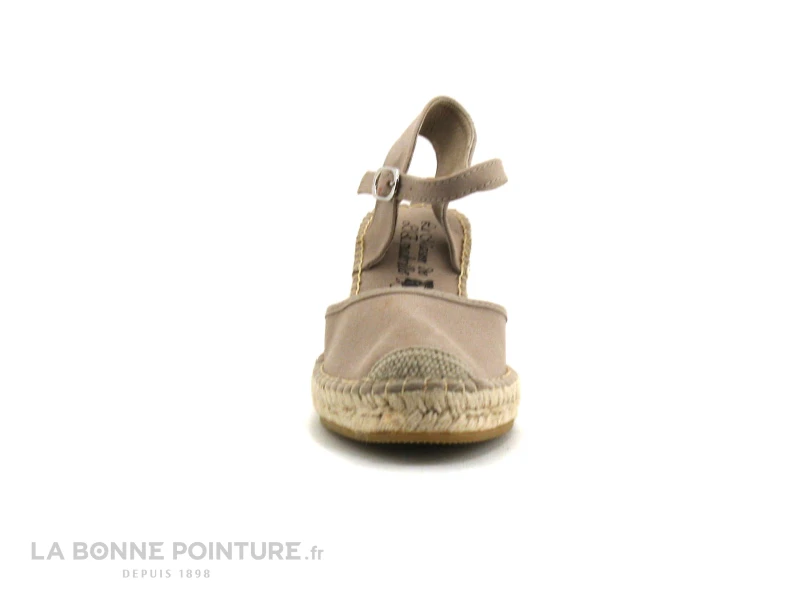 Maison Espadrille 610-1 Taupe - Nu-pieds Bout Ferme 2 Maison Espadrille 610-1 Taupe - Nu-pieds Bout Ferme – Image 2
