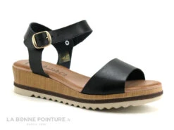 Valerias 5226 Noir - Nu-pieds Compense Femme