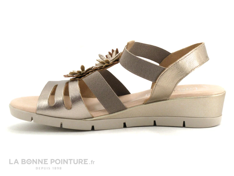 Valerias 5090 Taupe - Bronze - Fleurs Relief - Sandale Femme 3 Valerias 5090 Taupe - Bronze - Fleurs Relief - Sandale Femme – Image 3