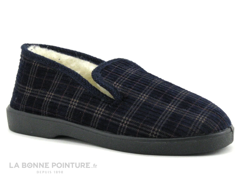 Lollans 001 8124 Marine - Velours Cotele - Charentaise Homme 1 Lollans 001 8124 Marine - Velours Cotele - Charentaise Homme