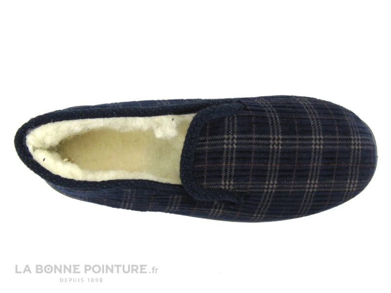 Lollans 001 8124 Marine - Velours Cotele - Charentaise Homme 2 Lollans 001 8124 Marine - Velours Cotele - Charentaise Homme – Image 2