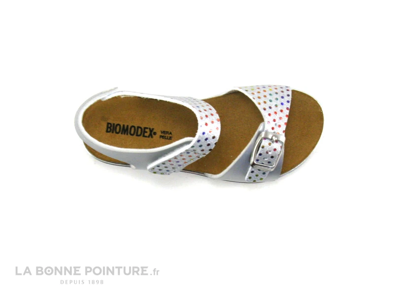 Biomodex 4345 Metal Glow Argent - Pois - Sandale Fille 3 Biomodex 4345 Metal Glow Argent - Pois - Sandale Fille – Image 3