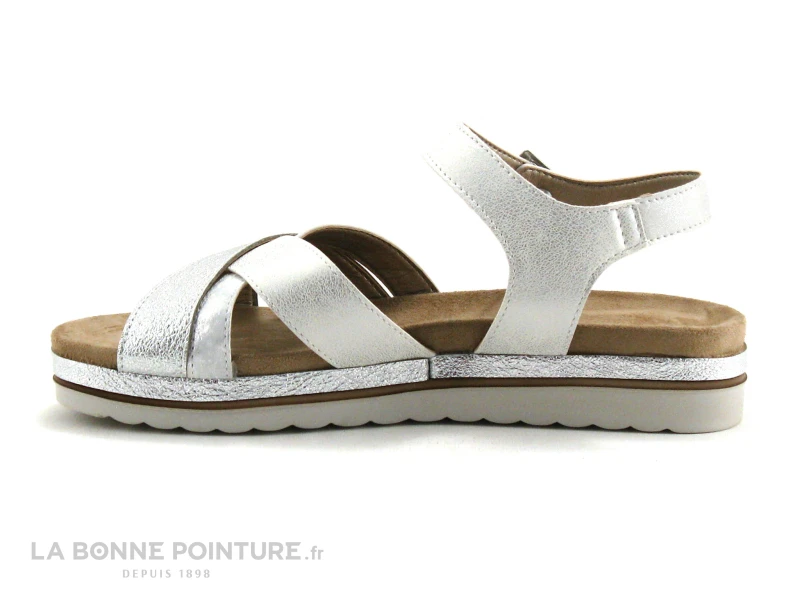Morans MOUSTIKA 26145 Blanc Argent - Sandale Femme 2 Morans MOUSTIKA 26145 Blanc Argent - Sandale Femme – Image 2