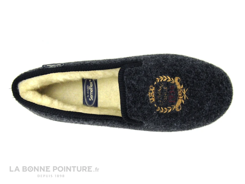 Semelflex CALOGILBERT Anthracite - Charentaises Homme 2 Semelflex CALOGILBERT Anthracite - Charentaises Homme – Image 2