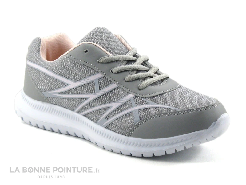 Run Away FIORELLA Gris Rose - Basket Sport Femme 1 Run Away FIORELLA Gris Rose - Basket Sport Femme