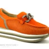 Softwaves CASSIE Mandarine - Mocassin Ajoure - Semelle Compensee