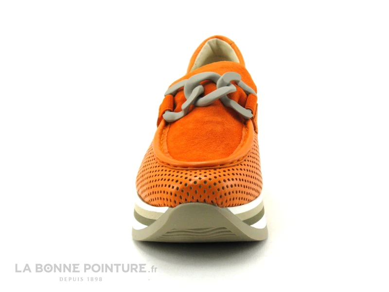 Softwaves CASSIE Mandarine - Mocassin Ajoure - Semelle Compensee 2 Softwaves CASSIE Mandarine - Mocassin Ajoure - Semelle Compensee – Image 2