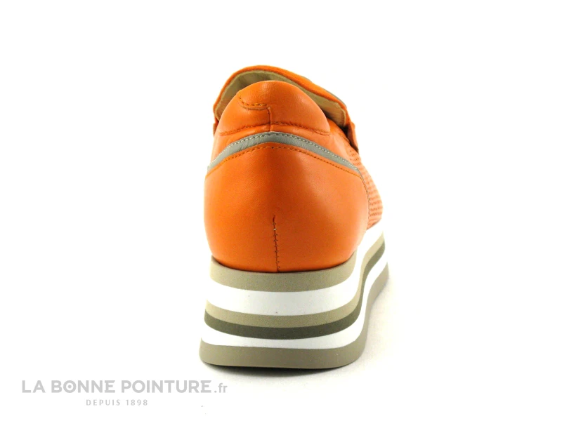 Softwaves CASSIE Mandarine - Mocassin Ajoure - Semelle Compensee 4 Softwaves CASSIE Mandarine - Mocassin Ajoure - Semelle Compensee – Image 4