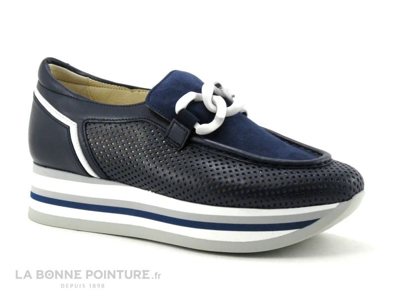 Softwaves CASSIE Ink - Mocassin Compense Bleu Marine 1 Softwaves CASSIE Ink - Mocassin Compense Bleu Marine