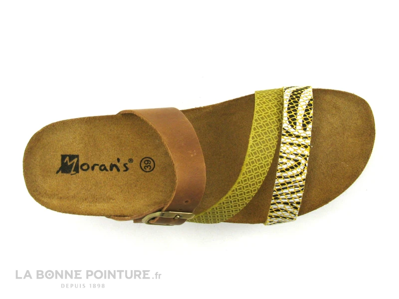 Morans JORCO Cognac - Jaune - Mule Mode Femme Ajustable 6 Morans JORCO Cognac - Jaune - Mule Mode Femme Ajustable – Image 6