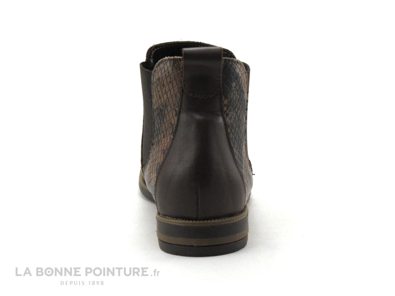 Marina Seval - E371 Serena - Marron Et Python - Bottines Chelsea Femme 4 Marina Seval - E371 Serena - Marron Et Python - Bottines Chelsea Femme – Image 4