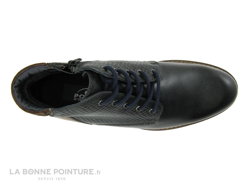 Point D Orgues AUSSIE - Bleu Marine - Marron - Boots Homme 6 Point D Orgues AUSSIE - Bleu Marine - Marron - Boots Homme – Image 6