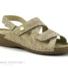 Flex Is PACY Beige - Nu-pieds Confortables Femme En Cuir Beige