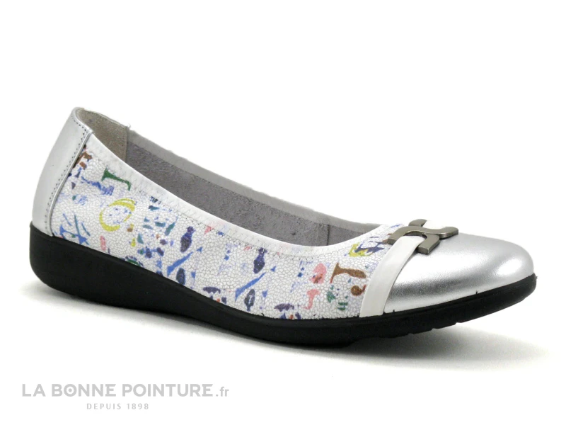 Inea INDIRA Argent Multi - Ballerine Fantaisie Femme 5 Inea INDIRA Argent Multi - Ballerine Fantaisie Femme – Image 5