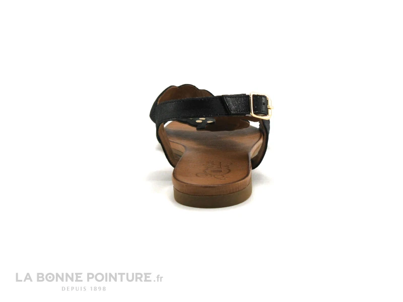Com Un Point SHETRI Noir - Cercles Dores - Sandale Plate 3 Com Un Point SHETRI Noir - Cercles Dores - Sandale Plate – Image 3