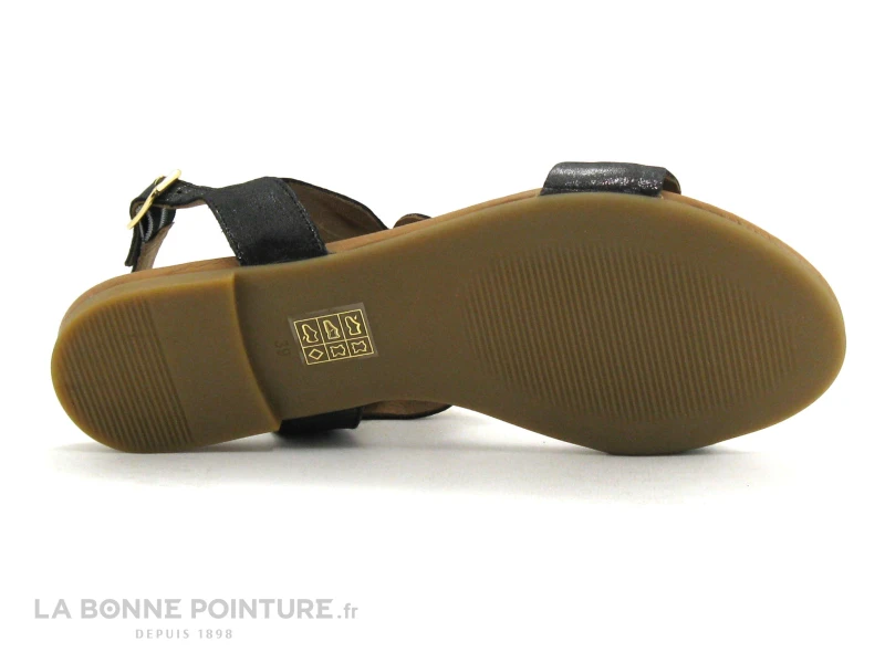 Com Un Point SHETRI Noir - Cercles Dores - Sandale Plate 7 Com Un Point SHETRI Noir - Cercles Dores - Sandale Plate – Image 7