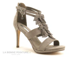 Xti Tentations 32077 Taupe - Feuilles Devant - Sandale Talon Aiguille