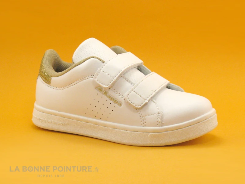 Kappa PALAVELA 30362U0 White Natural Beige - Basket Enfant 1 Kappa PALAVELA 30362U0 White Natural Beige - Basket Enfant