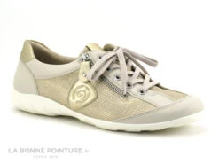 Remonte R3415-60 - Beige Et Or - Chaussure Basse Femme
