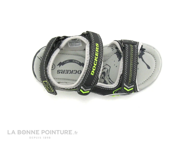 Dockers 44EM601 637120 - Gris - Noir - Nu-pieds GARCON 6 Dockers 44EM601 637120 - Gris - Noir - Nu-pieds GARCON – Image 6