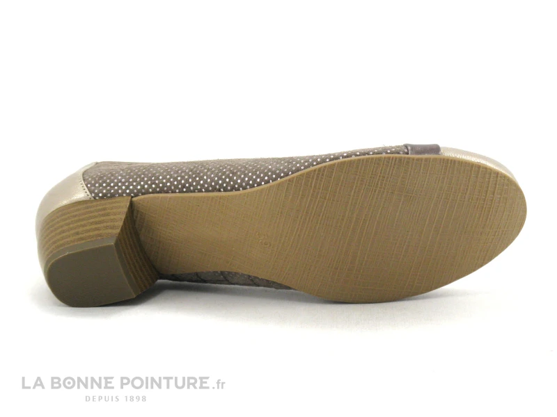 Inea RIO Taupe - Escarpin Petit Talon En Cuir 7 Inea RIO Taupe - Escarpin Petit Talon En Cuir – Image 7