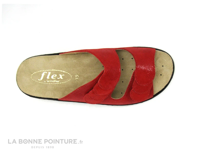 Semelflex GRAZIELLA Rouge - Mule Femme Cuir Rouge - 2 Velcros 6 Semelflex GRAZIELLA Rouge - Mule Femme Cuir Rouge - 2 Velcros – Image 6