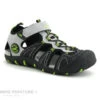 Wipop LINEA Noir Gris Lime - Sandale Sport Enfant