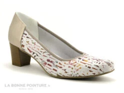 Inea PANDALA Multicolore Blanc Or - Escarpin A Petit Talon