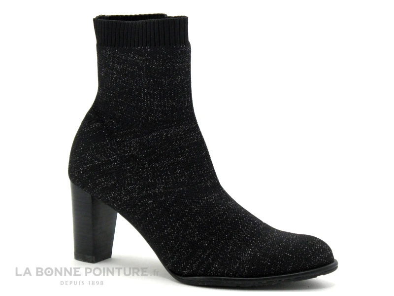 Fugitive GALT - Noir Tricot - Bottine Talon Haut 1 Fugitive GALT - Noir Tricot - Bottine Talon Haut