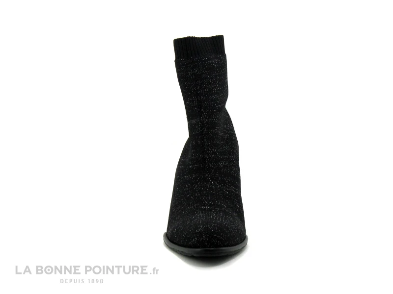 Fugitive GALT - Noir Tricot - Bottine Talon Haut 2 Fugitive GALT - Noir Tricot - Bottine Talon Haut – Image 2