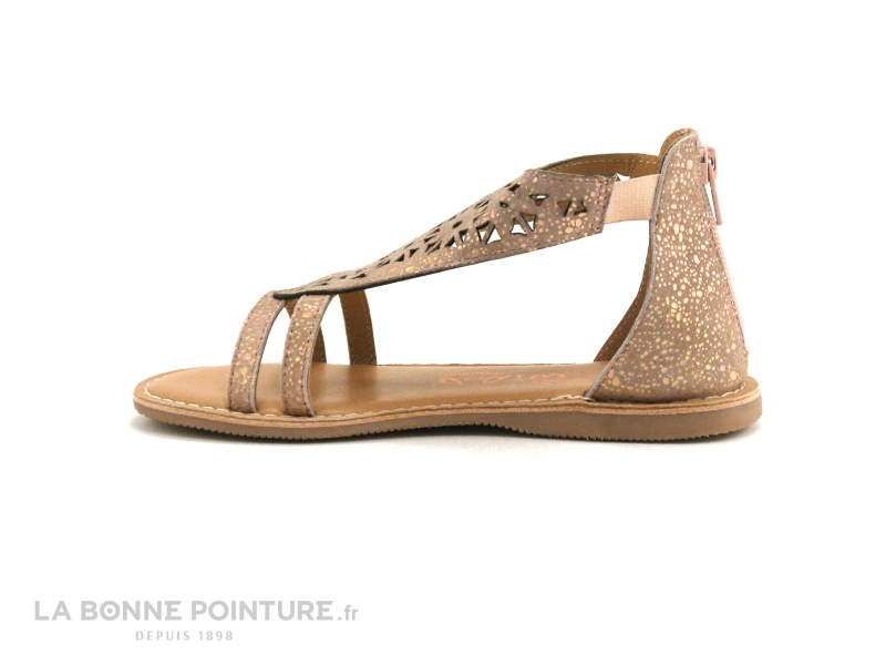 Wipop ANNETH Rose Nude Metal - Sandale Fille Avec Zip 2 Wipop ANNETH Rose Nude Metal - Sandale Fille Avec Zip – Image 2