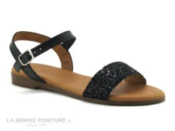 Eva Frutos 7190 Negro Glitter Negro Nu-pieds