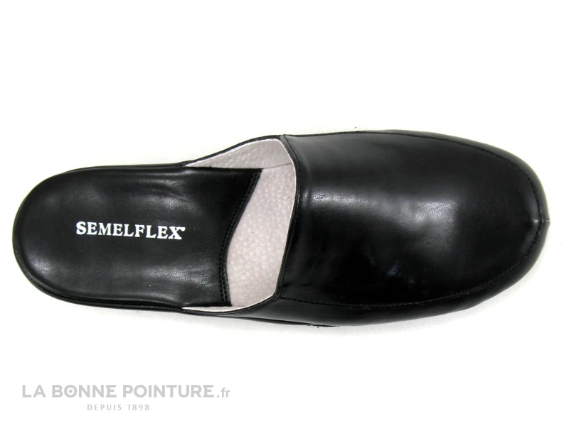 Semelflex BEY Noir - Pantoufle Mule Homme Avec Semelle Cuir 3 Semelflex BEY Noir - Pantoufle Mule Homme Avec Semelle Cuir – Image 3