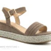 The Divine Factory QL3617 Taupe - Sandale Compensee