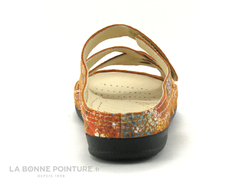 Pedi Girl CLOW Orange Imprime - Mule Confort Femme 4 Pedi Girl CLOW Orange Imprime - Mule Confort Femme – Image 4