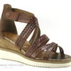 Tamaris 1-28352-26 Cognac - Brides Ajourees - Sandale Talon Compense