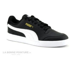 Puma SHUFFLE JR Black White 375668-03 - Basket Mode Noire Et Blanche
