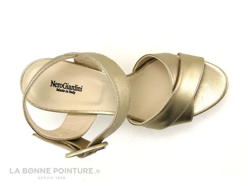 NeroGiardini E218632D - Sandale Plateforme Doree - Talon Haut 6 NeroGiardini E218632D - Sandale Plateforme Doree - Talon Haut – Image 6