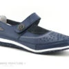 Morans WELKE - Bleu Marine - Ballerine Avec Bride A Scrache