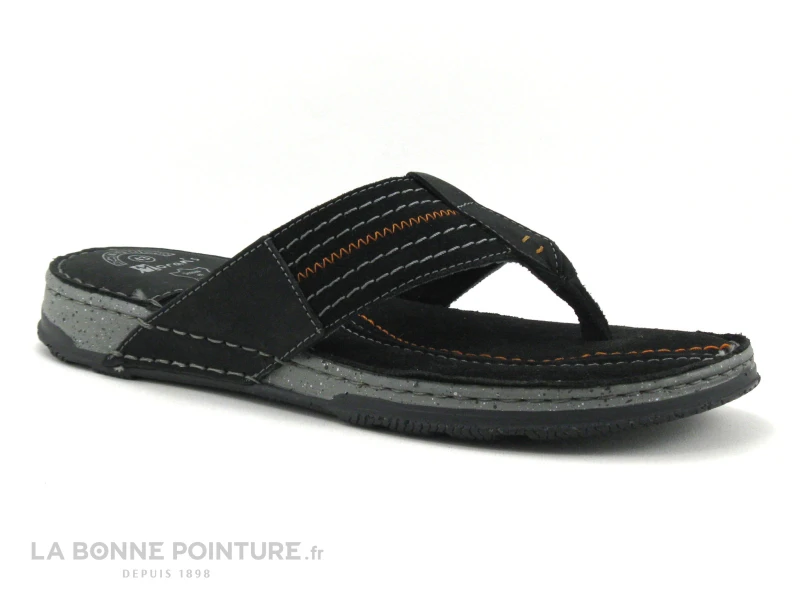 Morans TYMEO Noir - Tong Homme En Cuir Noir 1 Morans TYMEO Noir - Tong Homme En Cuir Noir